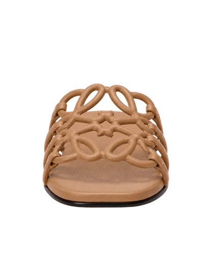 Petal Anagram slide in calfskin