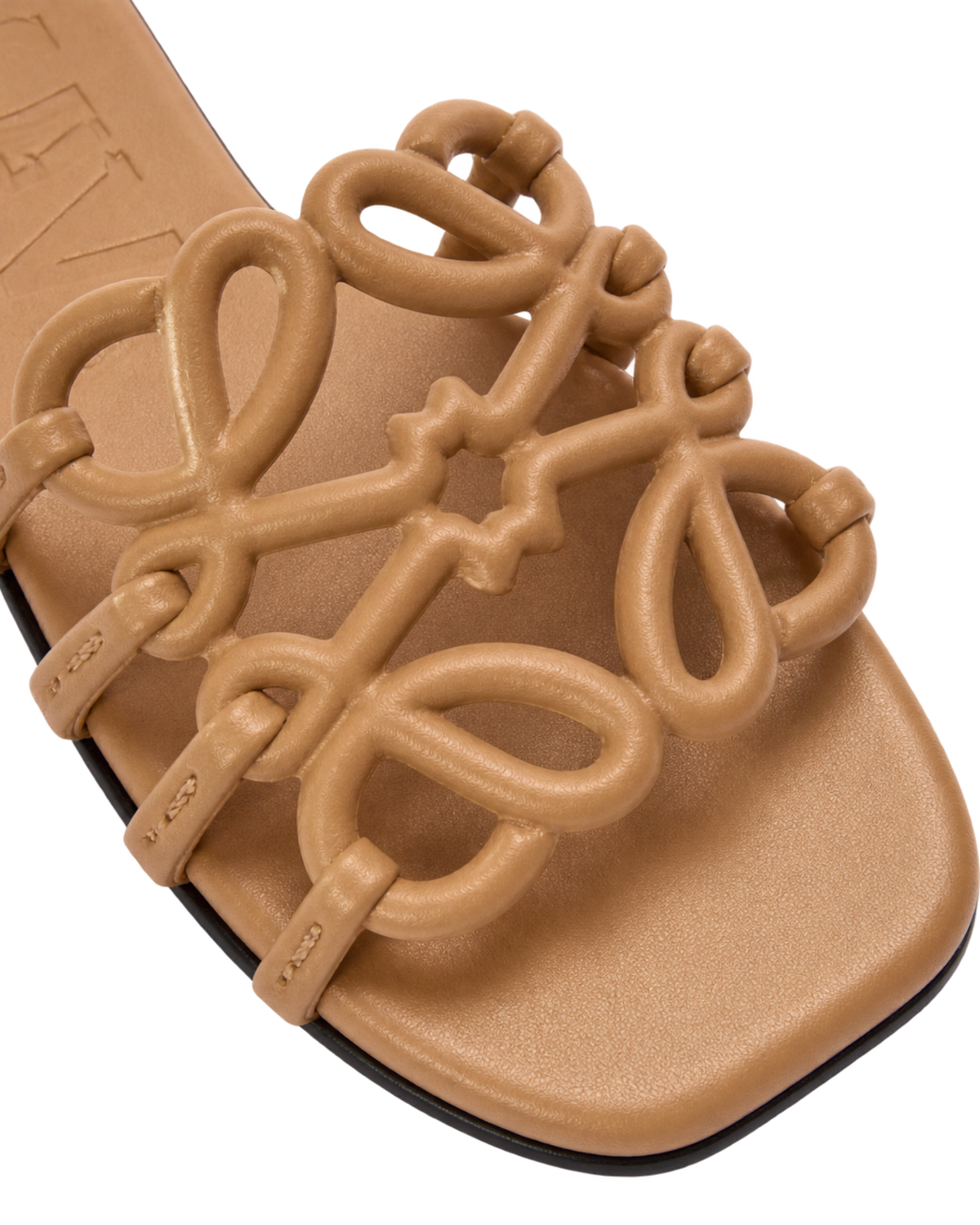 Petal Anagram slide in calfskin
