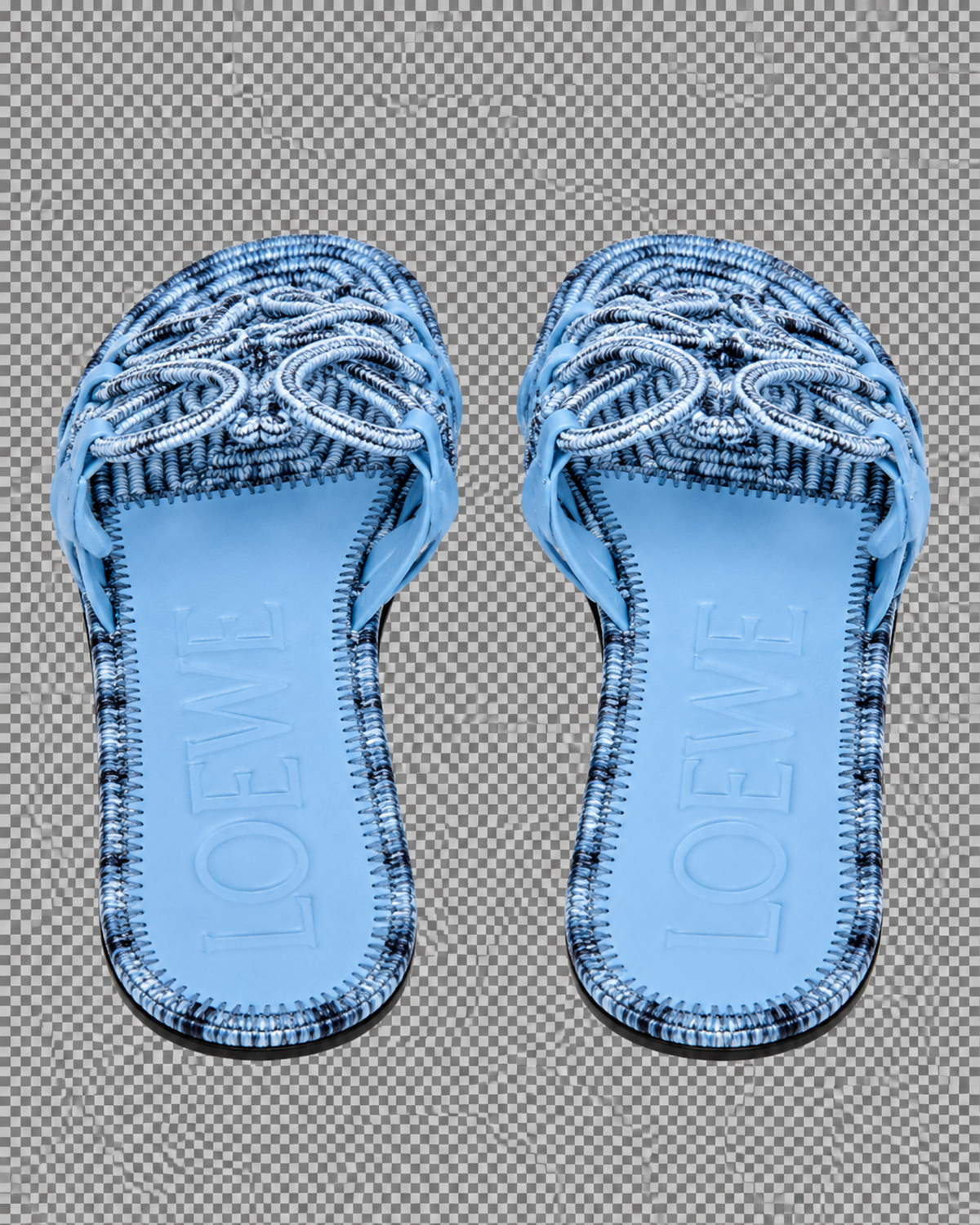 Petal Anagram slide in embroidered canvas