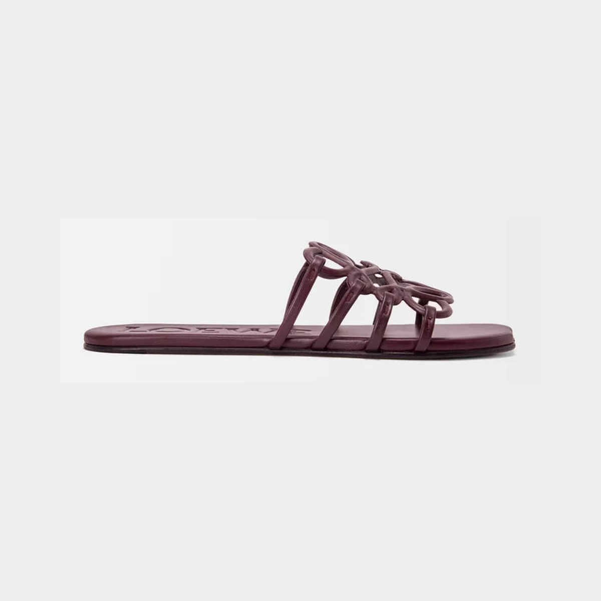 Petal Anagram slide in soft calfskin