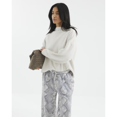 Petite Beige Long Sleeve Cosy Top