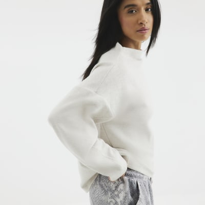 Petite Beige Long Sleeve Cosy Top