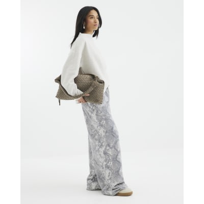 Petite Beige Long Sleeve Cosy Top