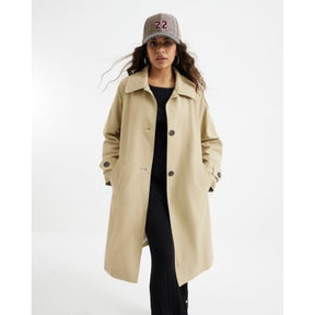 Petite Beige Single Breasted Trench Coat