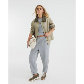 Petite Beige Washed Barn Jacket