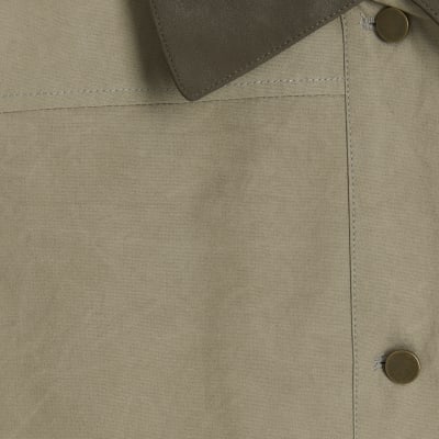 Petite Beige Washed Barn Jacket