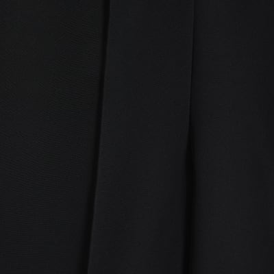 Petite Black Belted Straight Leg Trousers
