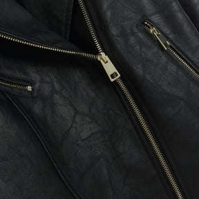 Petite Black Faux Leather Biker Jacket