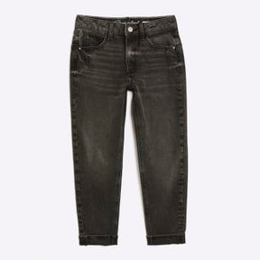 Petite Black High Rise Mom Jeans