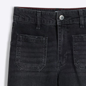 Petite Black High rise Wide Leg Jeans