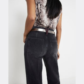 Petite Black High rise Wide Leg Jeans