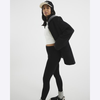 Petite black high waisted leggings