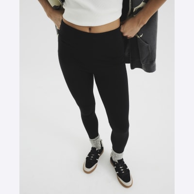 Petite black high waisted leggings
