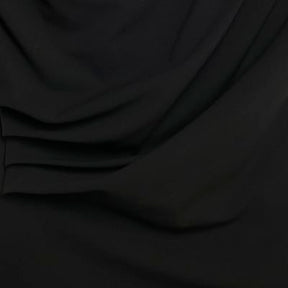 Petite Black Off Shoulder Drape Top