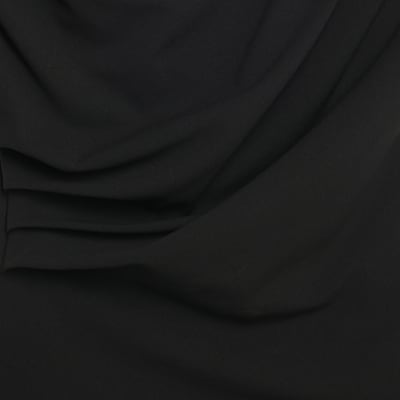 Petite Black Off Shoulder Drape Top