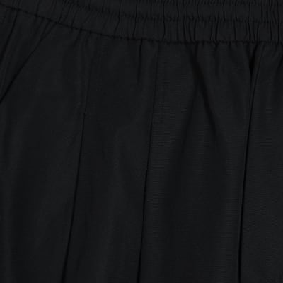 Petite Black Poplin Barrel Leg Trousers