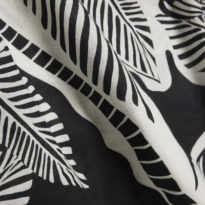 Petite Black Printed Linen Blend Tank Top