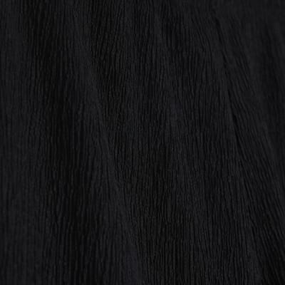 Petite Black Pull On Textured Culottes