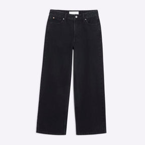 Petite Black Relaxed Straight Jeans