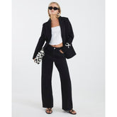 Petite Black Relaxed Straight Jeans