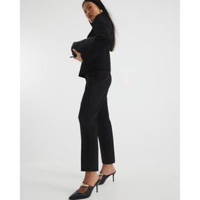 Petite Black Slim Ankle Grazer Trousers