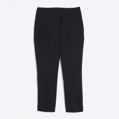 Petite Black Slim Ankle Grazer Trousers