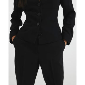 Petite Black Slim Ankle Grazer Trousers
