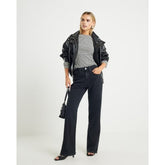 Petite Black Stretch Straight Leg Jeans