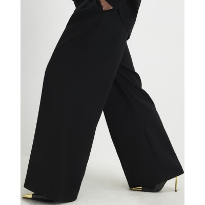 Petite Black Wide Leg Trousers