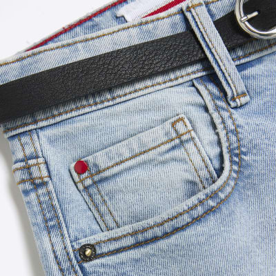 Petite Blue Bootcut Mid Rise Jeans