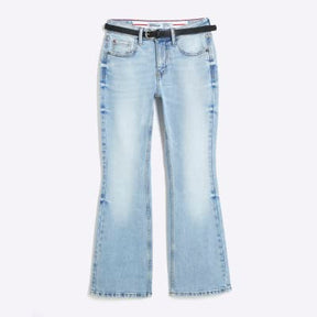 Petite Blue Bootcut Mid Rise Jeans