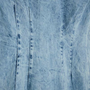 Petite Blue Denim Long Sleeve Midi Dress