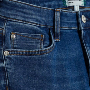 Petite Blue Denim Mid Rise Bootcut Jeans