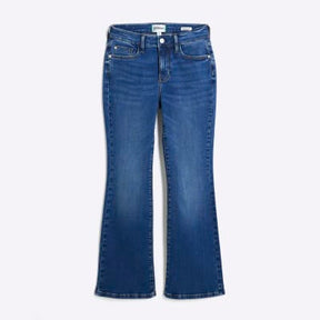 Petite Blue Denim Mid Rise Bootcut Jeans