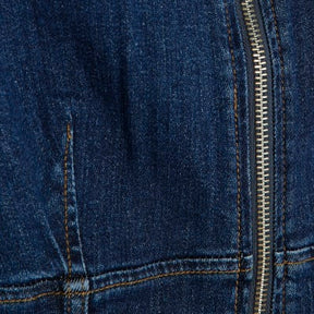 Petite Blue Denim Zip Front Mini Dress