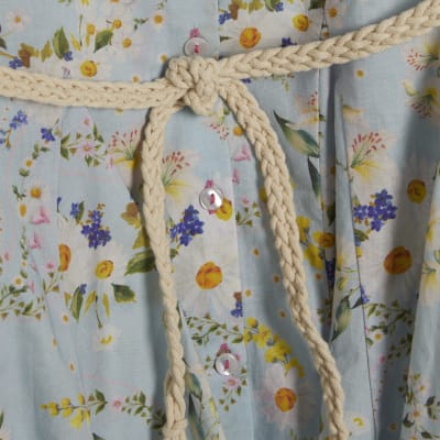 Petite Blue Floral Belted Shirt Dress