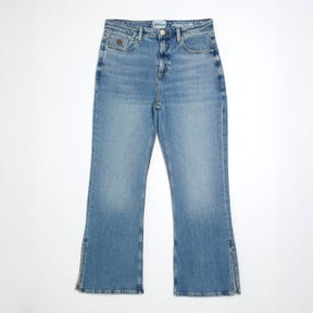 Petite Blue High Rise Flared Jeans