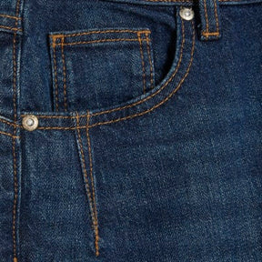Petite Blue High Rise Mom Jeans