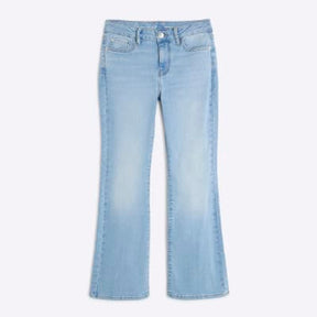 Petite Blue Mid Rise Bootcut Jeans
