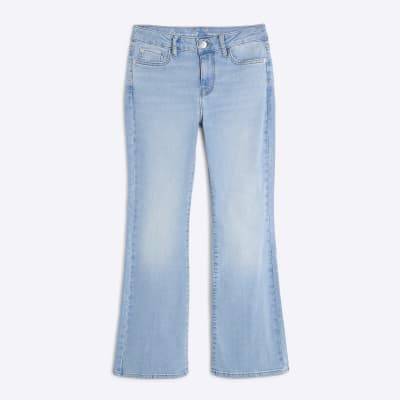 Petite Blue Mid Rise Bootcut Jeans