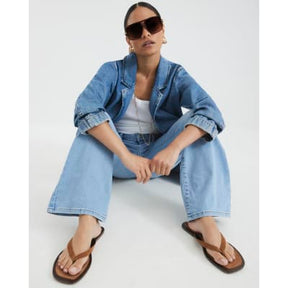 Petite Blue Mid Rise Bootcut Jeans