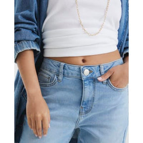 Petite Blue Mid Rise Bootcut Jeans