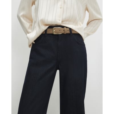 Petite Blue Mid Rise Bootcut Jeans