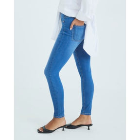 Petite Blue Pull On Sculpt Skinny Jeans