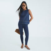 Petite Blue Pull on Skinny Sculpt Jeans