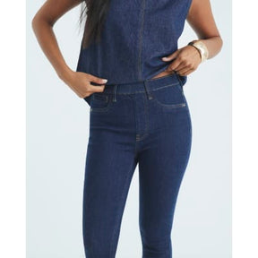 Petite Blue Pull on Skinny Sculpt Jeans