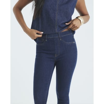 Petite Blue Pull on Skinny Sculpt Jeans