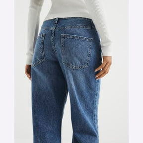 Petite Blue Relaxed Straight Jeans
