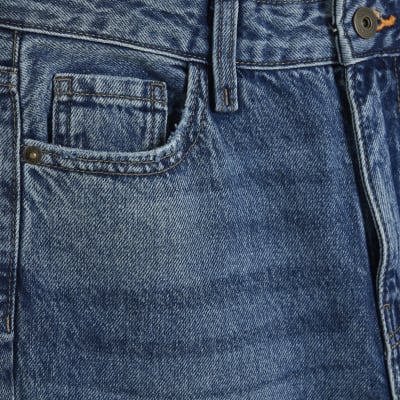Petite Blue Relaxed Straight Jeans