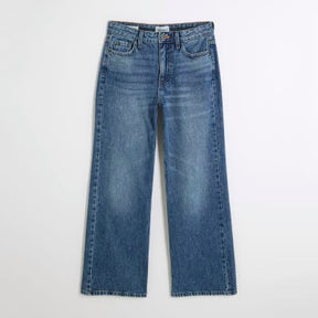 Petite Blue Relaxed Straight Jeans